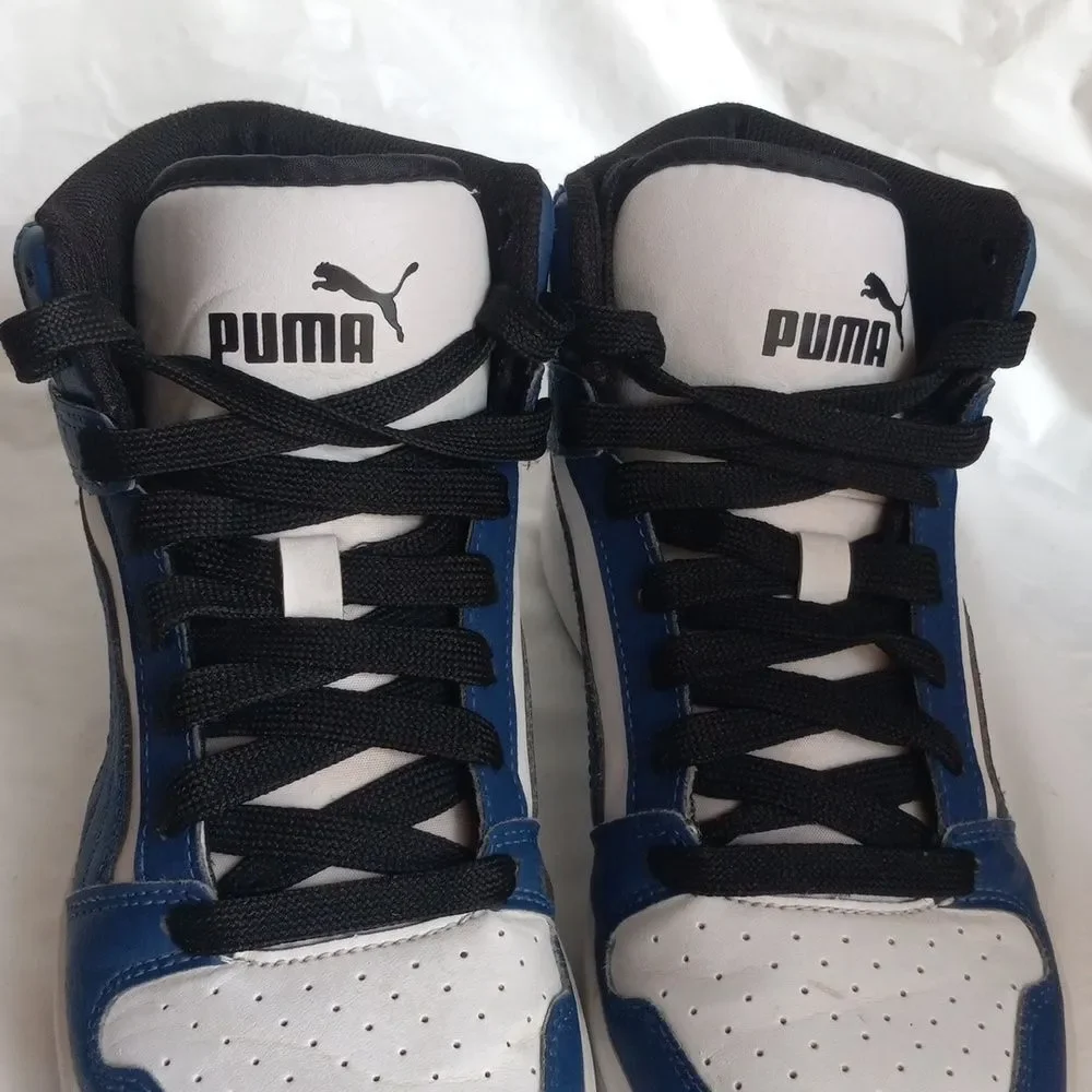 Puma 6 Mens White and Blue